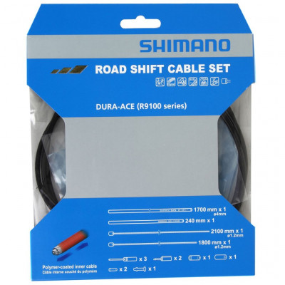  Cables+Gaine SHIMANO dérailleur route Dura-ace R9100 Noir cables avec polymère