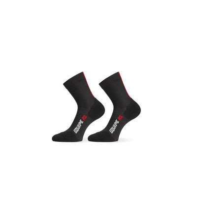  Chaussettes ASSOS RS Socks noir décor rouge