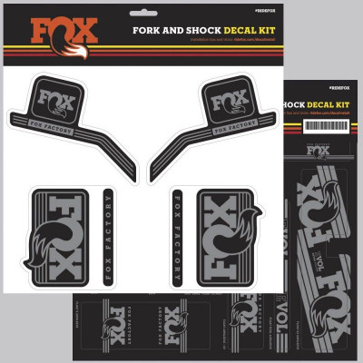  Décor autocollants Stickers FOX/R/RSHOX complet Heritage Argent pour fourche et amortisseur arrière