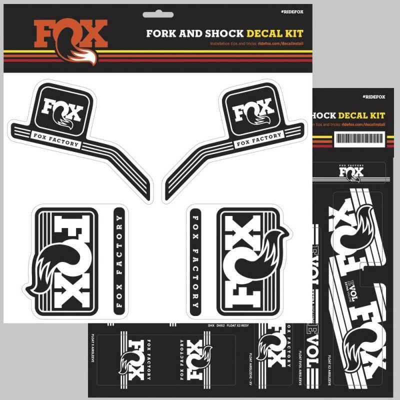  Décor autocollants Stickers FOX/R/RSHOX complet Heritage Blanc pour fourche et amortisseur arrière