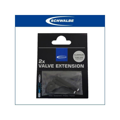 Prolongateurs de valve SCHWALBE alu Presta 30 noir