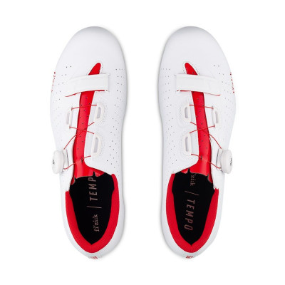  Chaussures FIZIK route R5 Tempo Overcurve blanc décor rouge verni