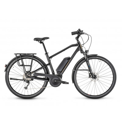 Vélo électrique vtc 28p MOUSTACHE 2021 alu Samedi 28.1 400 noir mat décor gris