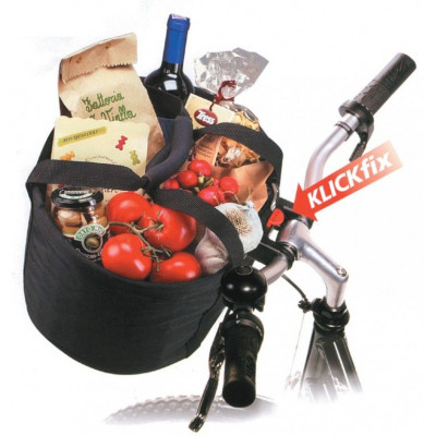  Panier sac avant KLICKFIX tissu bache souple Shopper Comfort Mini noir