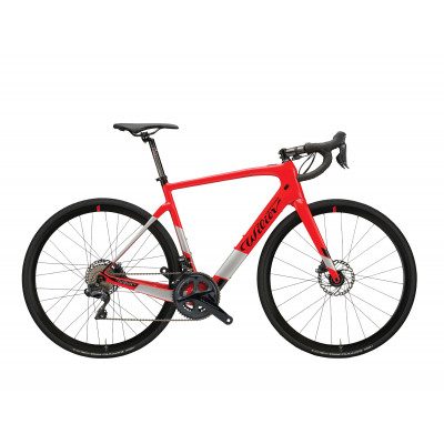  Vélo électrique course carbone 700 WILIER 2020 Cento1 Hybrid Disc Ult 250 rouge brillant décor gris et noir