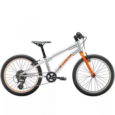 Vélo VTT garçon 6 à 9 ans 20p alu - TREK 2021 Wahoo 20 - Gris Quicksilver Décor orange