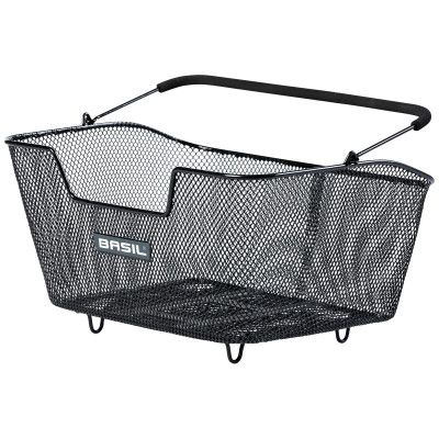  Panier arrière BASIL métal sur porte-bagage Multi System maille serrée noire