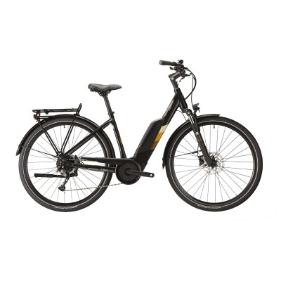  Vélo électrique urbain 28p LAPIERRE 2021 alu Overvolt Urban 6.5 500 noir décor crême et marron