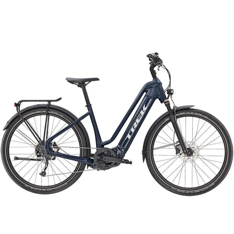  Vélo électrique route urbain 27.5p TREK 2021 carbon Allant+ 7 Lowstep 500 bleu nuit décor gris argent