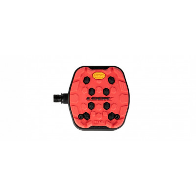 Pédales LOOK composite cyclo ville vtt Trail Grip Red rouge décor noir