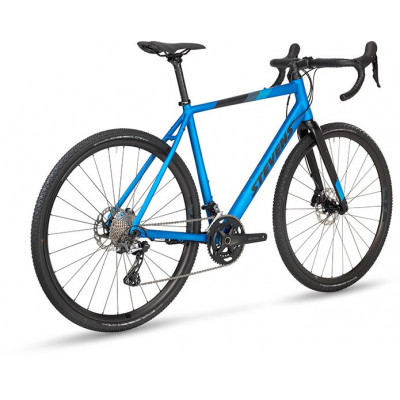 Vélo gravel 700 alu - STEVENS 2022 Prestige - Bleu Petrol Décor noir, gris et bleu