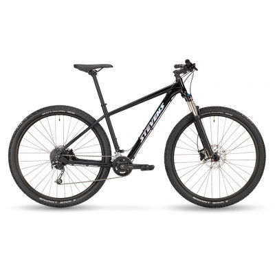  Vélo VTT 29p alu STEVENS 2022 Taniwha - Noir Stealth Décor gris argent reflets turquoise et rose : 100mm