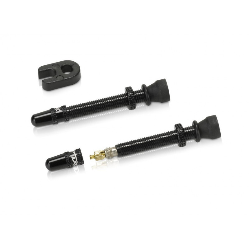 Valves tubeless XLC alu Valve Presta 45mm noire Vélo 9