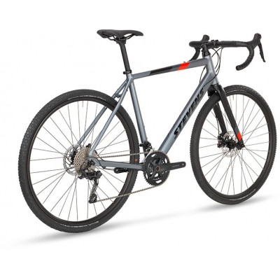  Vélo gravel 700 alu - STEVENS 2021 Tabor - Gris Foggy décor noir