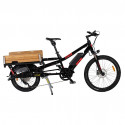 Vélo VTT cargo électrique 26p alu - YUBA 2021 Spicy Curry All Terrain 500 - Noir décor rouge orangé