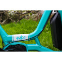 Vélo cargo électrique 20p alu - YUBA 2021 Supercargo 500 - Bleu turquoise décor blanc