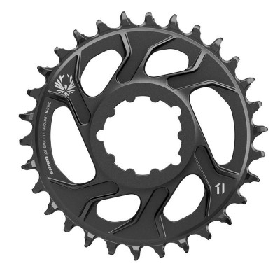 Plateau DM SRAM alu vtt 12v Eagle X-Sync 2 DM Black Boost 148 noir décor argent