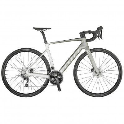  Vélo électrique course carbone - SCOTT 2021 Addict eRide 20 250 - Dégradé de gris Décor gris argent : 2x11v