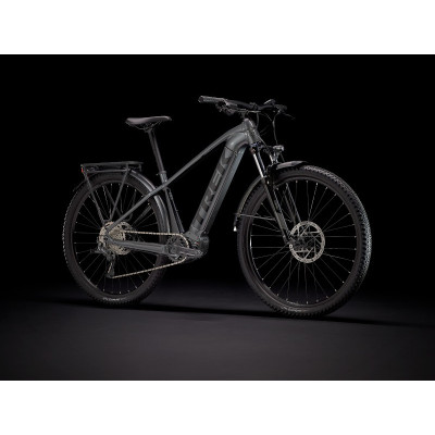 Vélo électrique VTT 27.5p alu - TREK 2022 Powerfly Sport 4 Equipped 500 - Gris anthracite Décor noir