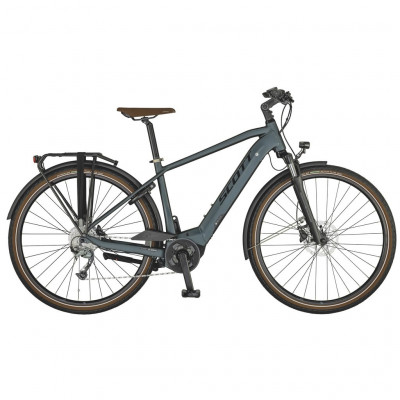 Vélo électrique urbain 28p alu - SCOTT 2022 Sub Active eRide Men 400 - gris mat décor noir : 1x9v