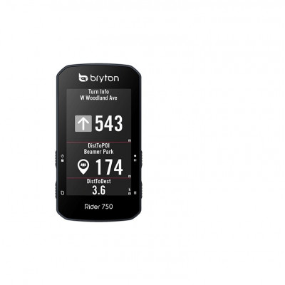  GPS vélo compteur - BRYTON Rider 750 E - noir :  écran couleur 2.8" - altimètre barométrique - connectivité Bluetooth et