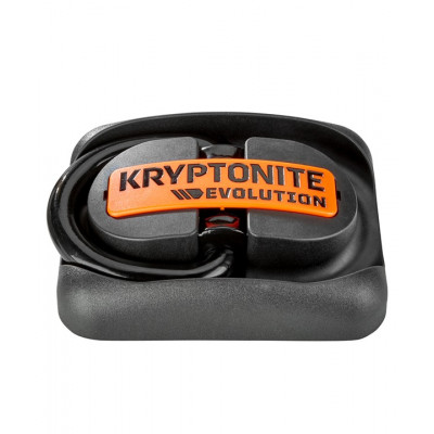 Platine d'ancrage KRYPTONITE antivol Evolution Ground Anchor noir et orange