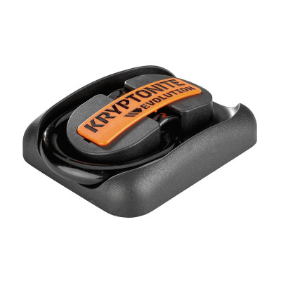 Platine d'ancrage KRYPTONITE antivol Evolution Ground Anchor noir et orange