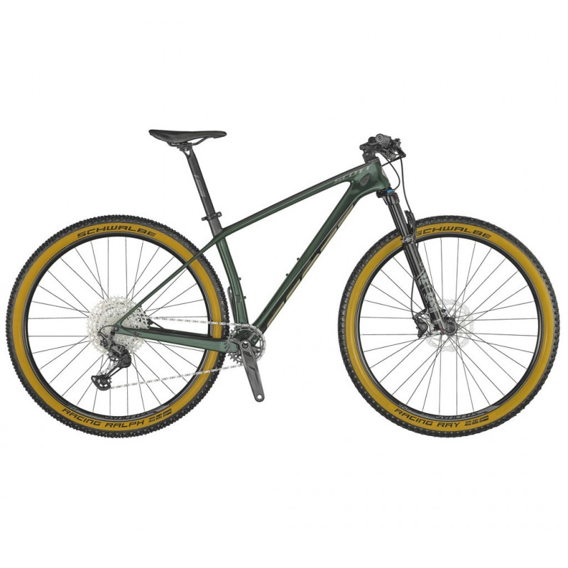 Vélo VTT 29p carbone - SCOTT 2021 Scale 930 - Vert wakame décor argent