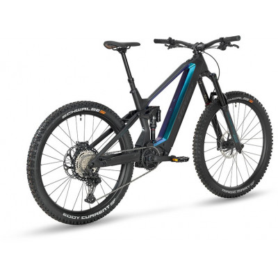  Vélo VTT électrique 29/27.5 carbone STEVENS 2022 E Inception FR 9.7 GTF 726 - noir mat décor bleu nuit irisé : 180/170