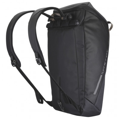  Sacoche arrière latérale / Sac à dos - SYNCROS Pannier Backpack - gris anthracite décor noir : produit 2 en 1