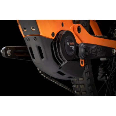Vélo électrique VTT 29p carbon - TREK 2021 Rail 9.8 XT 625 - Noir anthracite brillant Décor orange radioavtive