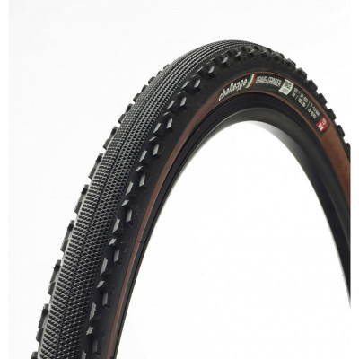 Pneu 700 CHALLENGE gravel cyclocross Grinder Tubeless Ready noir flancs noirs