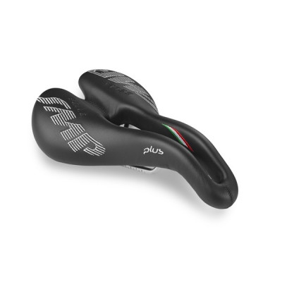 Selle unisexe SMP route cyclo Plus 159 noir décor blanc