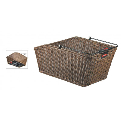  Panier arrière KLICKFIX Racktime métal sur porte-bagage Structura GT osier marron