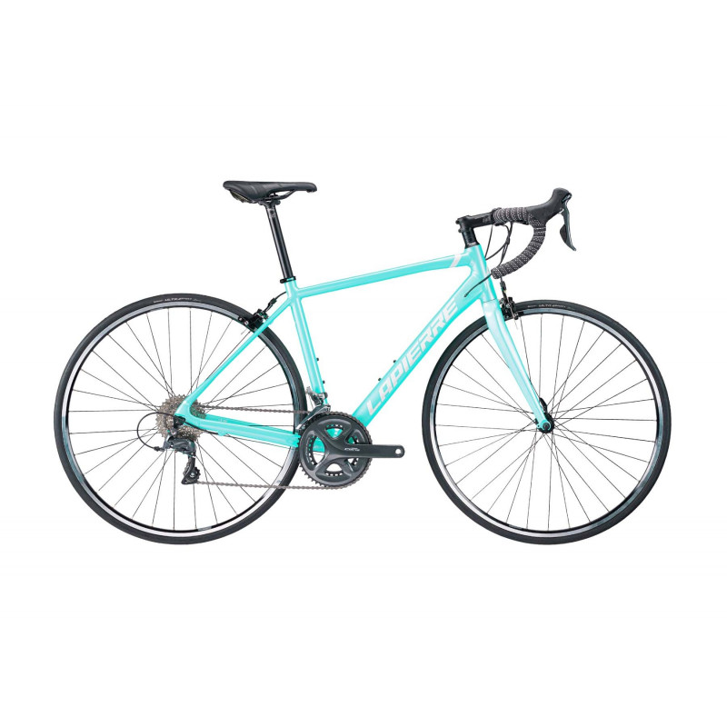 Vélo course femme 700 alu - LAPIERRE 2021 Sensium 1.0 W Compact - Vert pale décor blanc