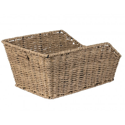 Panier arrière BASIL métal sur porte-bagage Cento Rattan Look aspect rotin beige