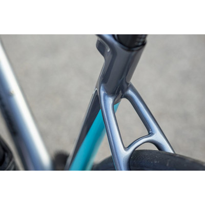  Vélo course 700 carbon - WILIER 2023 Zéro SL Force AXS Disc - gris bleu décor noir et blanc : 2x12v 48x35/10x33