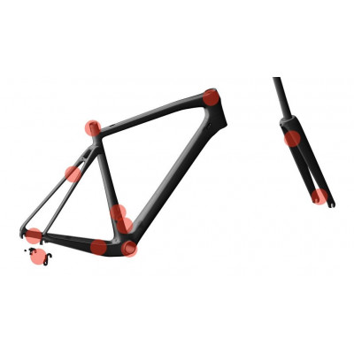  Vélo course 700 carbon - WILIER 2022 GTR Team Rim Centaur - rouge brillant décor blanc et noir : 2x11v
