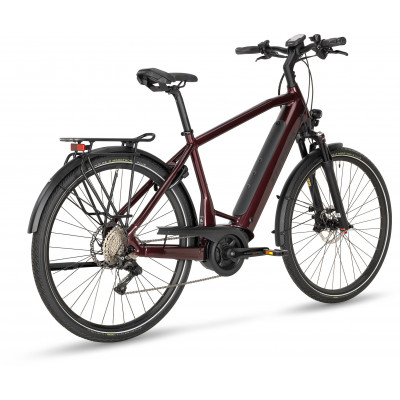 Vélo électrique urbain 28p alu - STEVENS E-Triton PT6 Gent 625 - Marron brillant décor noir : 63mm