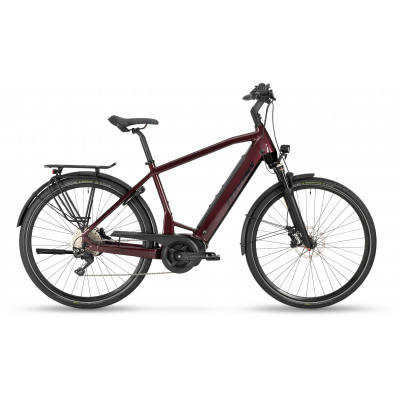 Vélo électrique urbain 28p alu - STEVENS 2022 E-Triton PT6 Gent 625 - Marron brillant décor noir : 63mm