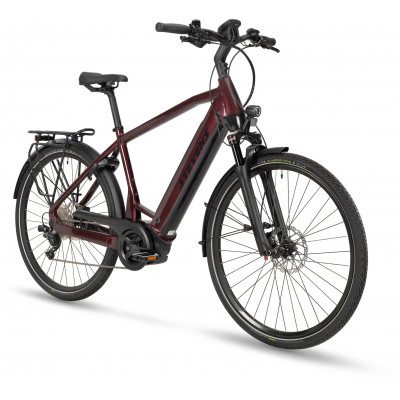 Vélo électrique urbain 28p alu - STEVENS E-Triton PT6 Gent 625 - Marron brillant décor noir : 63mm