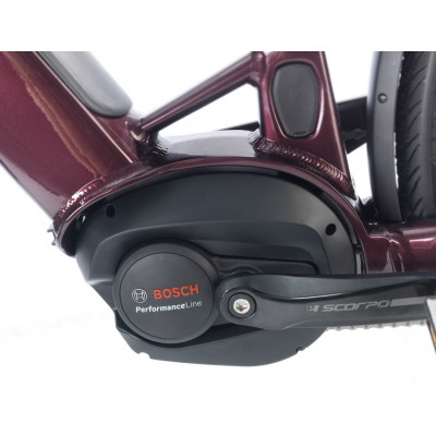 Vélo électrique urbain 28p alu - STEVENS E-Triton PT6 Gent 625 - Marron brillant décor noir : 63mm