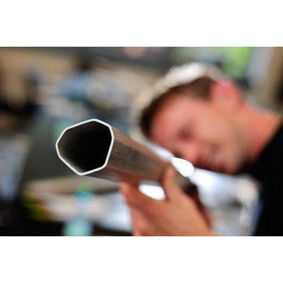 Vélo électrique urbain 28p alu - STEVENS E-Triton PT6 Gent 625 - Marron brillant décor noir : 63mm