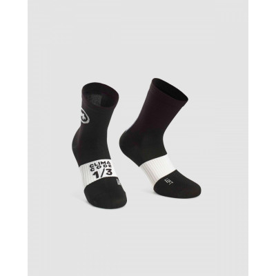 Chaussettes été - ASSOS Socks - noir décor logo blanc