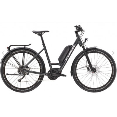  Vélo électrique vtc urbain 27.5p TREK 2021 alu Allant+ 5 Lowstep 500 anthracite brillant décor argent cadre ouvert