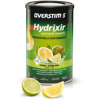  Boisson de l'effort - OVERSTIM'S Hydrixir Antioxydant - Thé-Citron - sans acidité - Pot 600g.