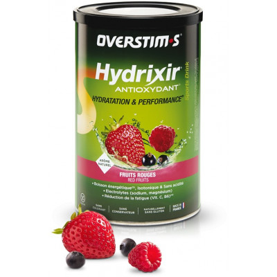 Boisson de l'effort - OVERSTIM'S Hydrixir Antioxydant - Fruits-Rouges - sans acidité  - Pot 600g.