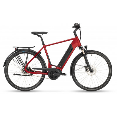  Vélo électrique urbain 28p alu - STEVENS 2021 E-Courier PT5 Gent 500 - Rouge poivre décor noir : 63mm