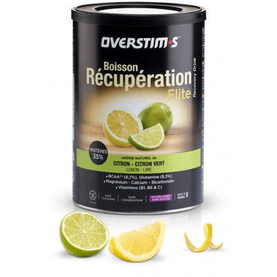  Boisson de récupération - OVERSTIM'S Elite sans gluten - Citron-citron vert - Pot 420g.
