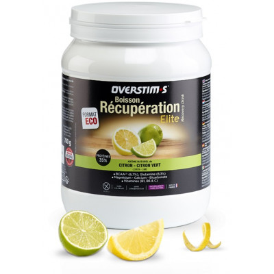  Boisson de récupération - OVERSTIM'S Elite sans gluten - Citron-citron-vert - Pot 780g.